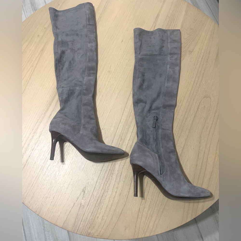 Cole Haan Emily OTK over the knee grey suede  luxury boot size 6.5